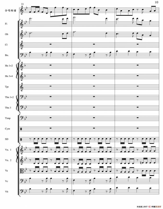 在希望的田野上 （管弦乐总谱）