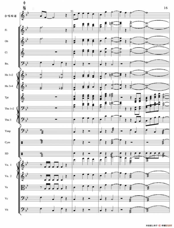 在希望的田野上 （管弦乐总谱）