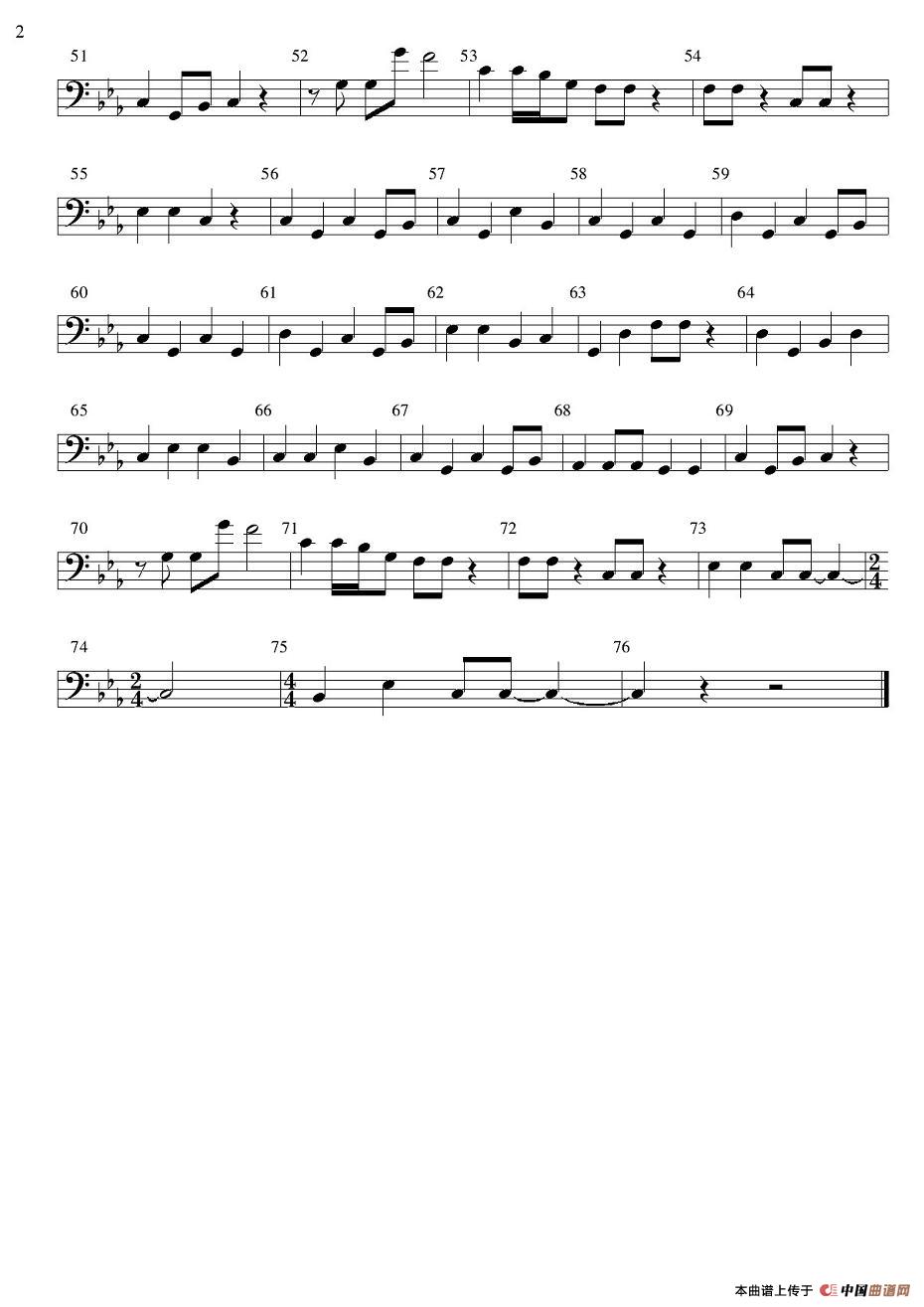 老司机（管弦乐队分谱—弦乐部分）