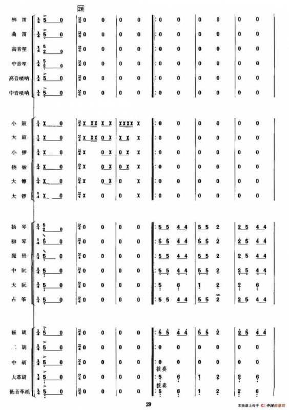 金蛇狂舞（民乐合奏总谱、周仲康配器版）