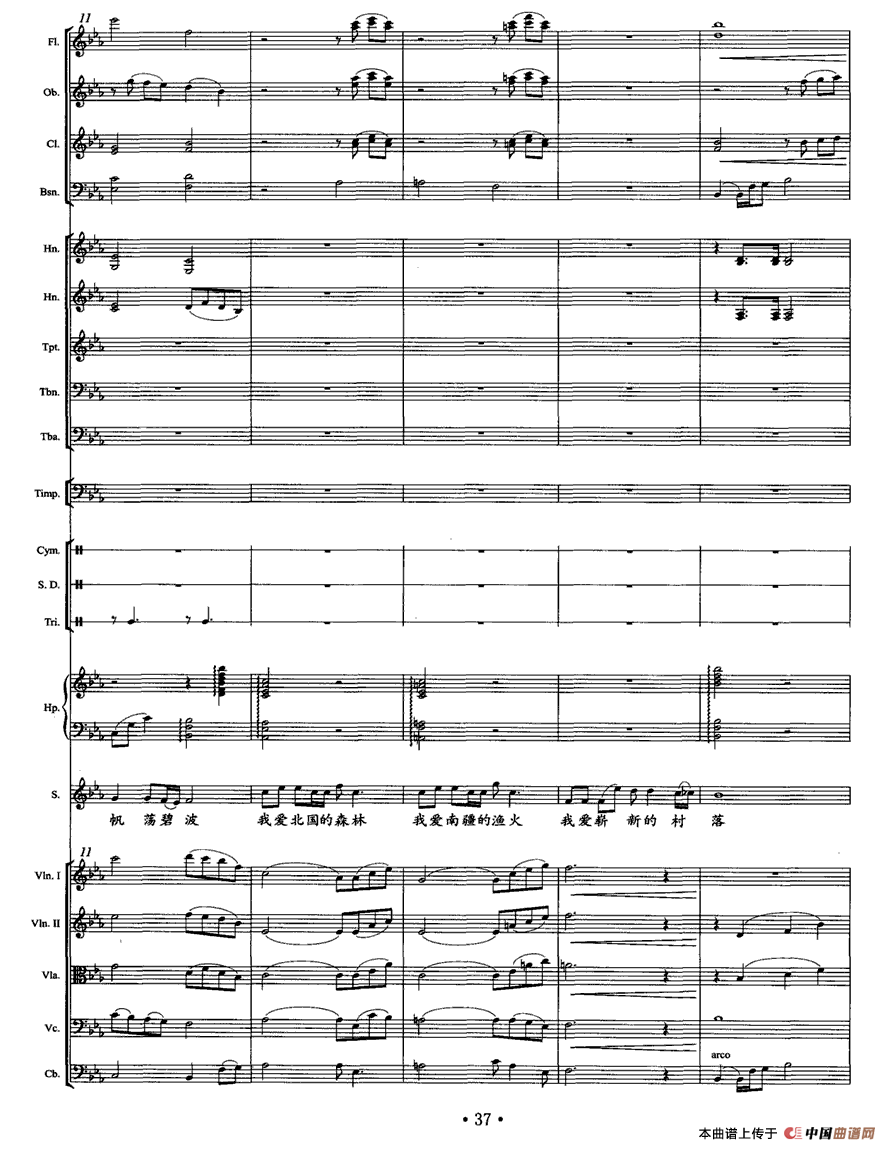 乡音乡情（独唱+乐队伴奏总谱）