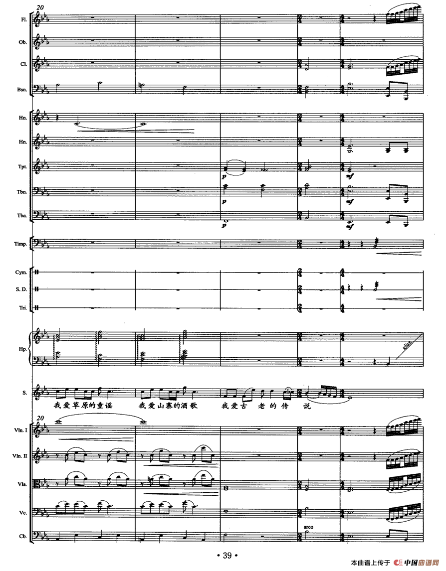 乡音乡情（独唱+乐队伴奏总谱）