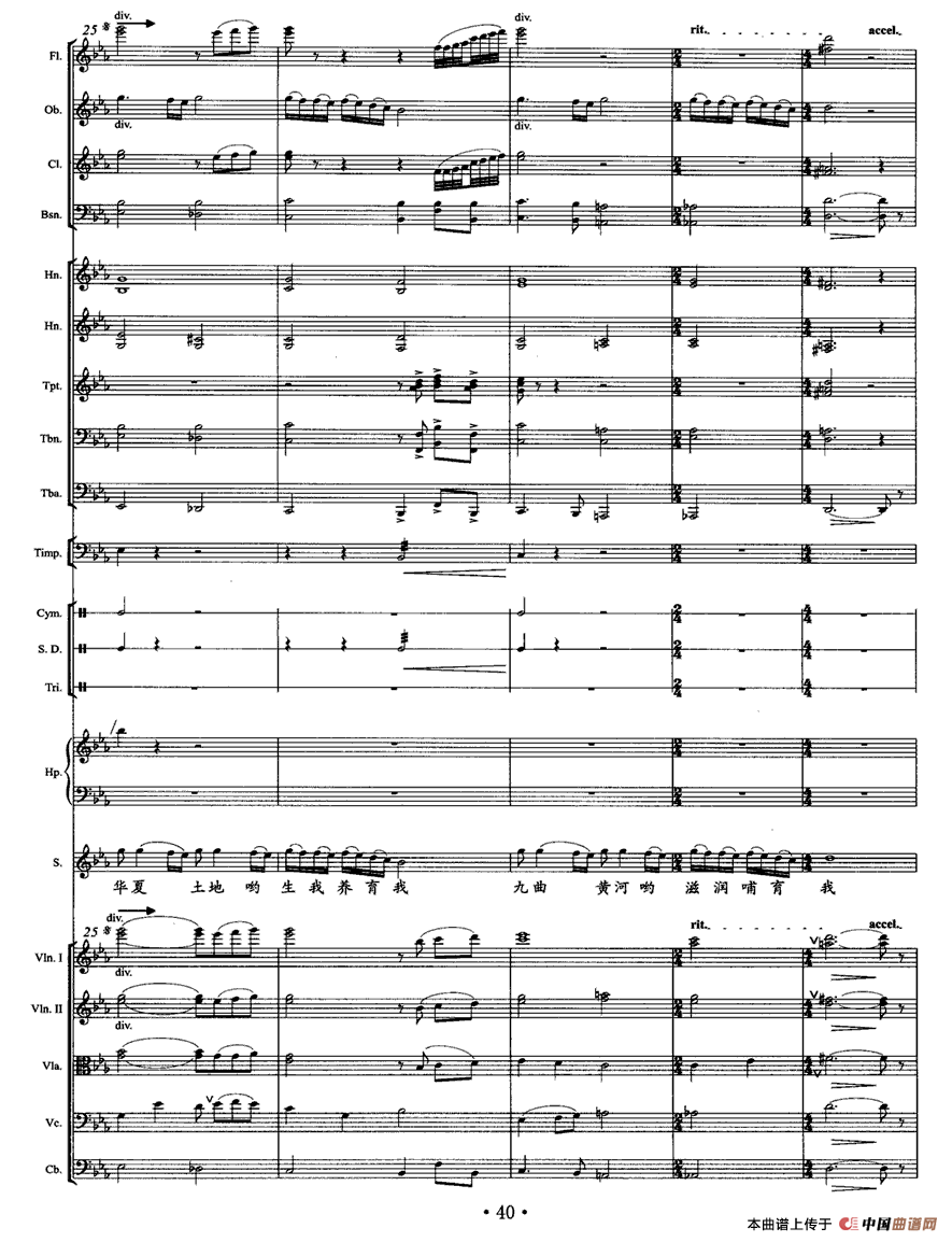 乡音乡情（独唱+乐队伴奏总谱）