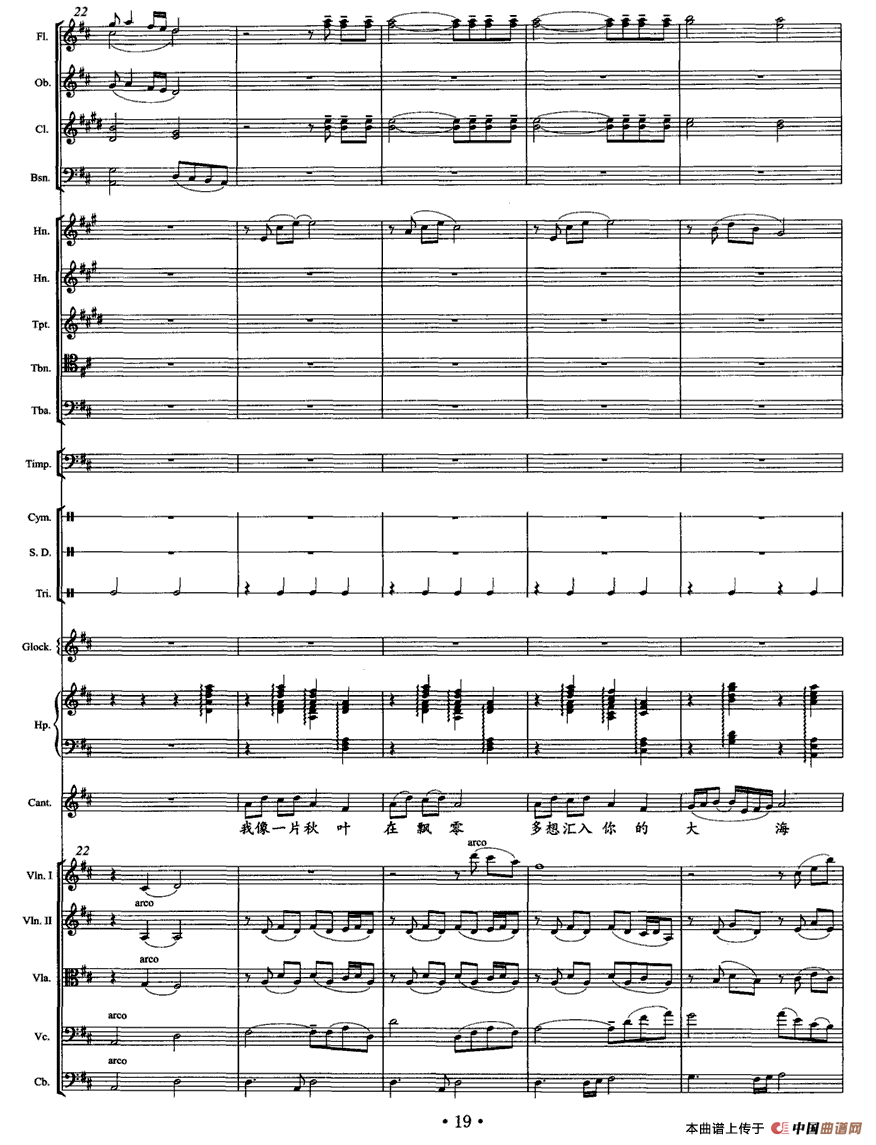 我像雪花天上来（独唱+乐队伴奏总谱）