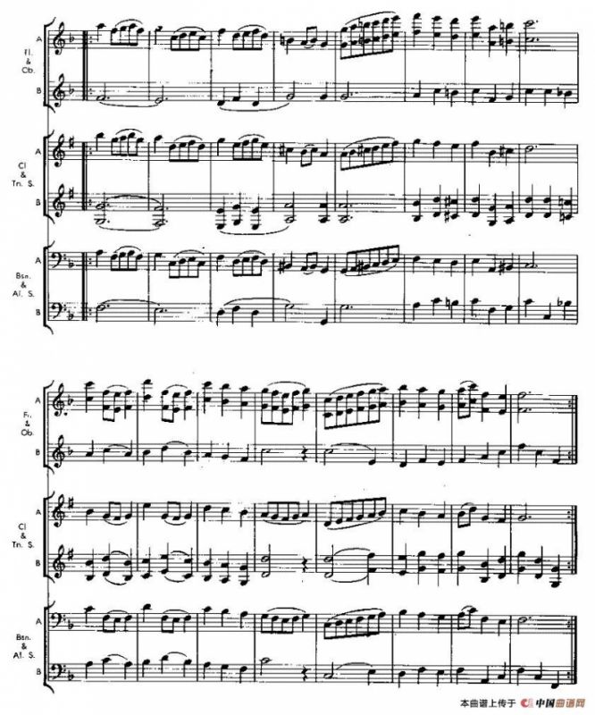 安娜·玛达莱娜笔记本中的小步舞曲（木管乐器二重奏）