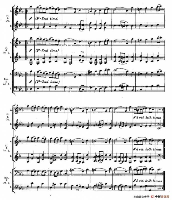 c小调双簧管奏鸣曲（木管器乐二重奏）