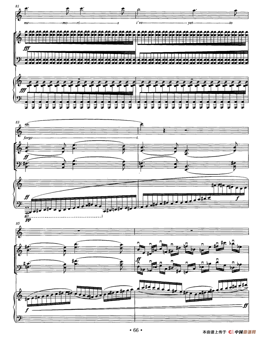 还没遗忘的记忆（女高音+小提琴+大提琴+钢琴）