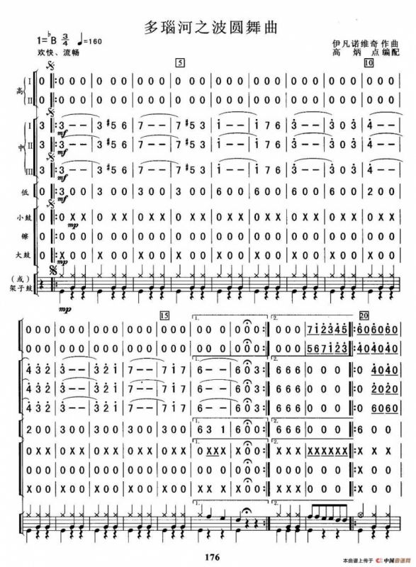 多瑙河之波圆舞曲（总谱）