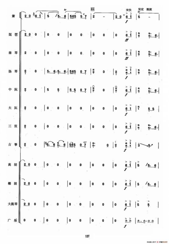 双声恨（民乐合奏总谱）