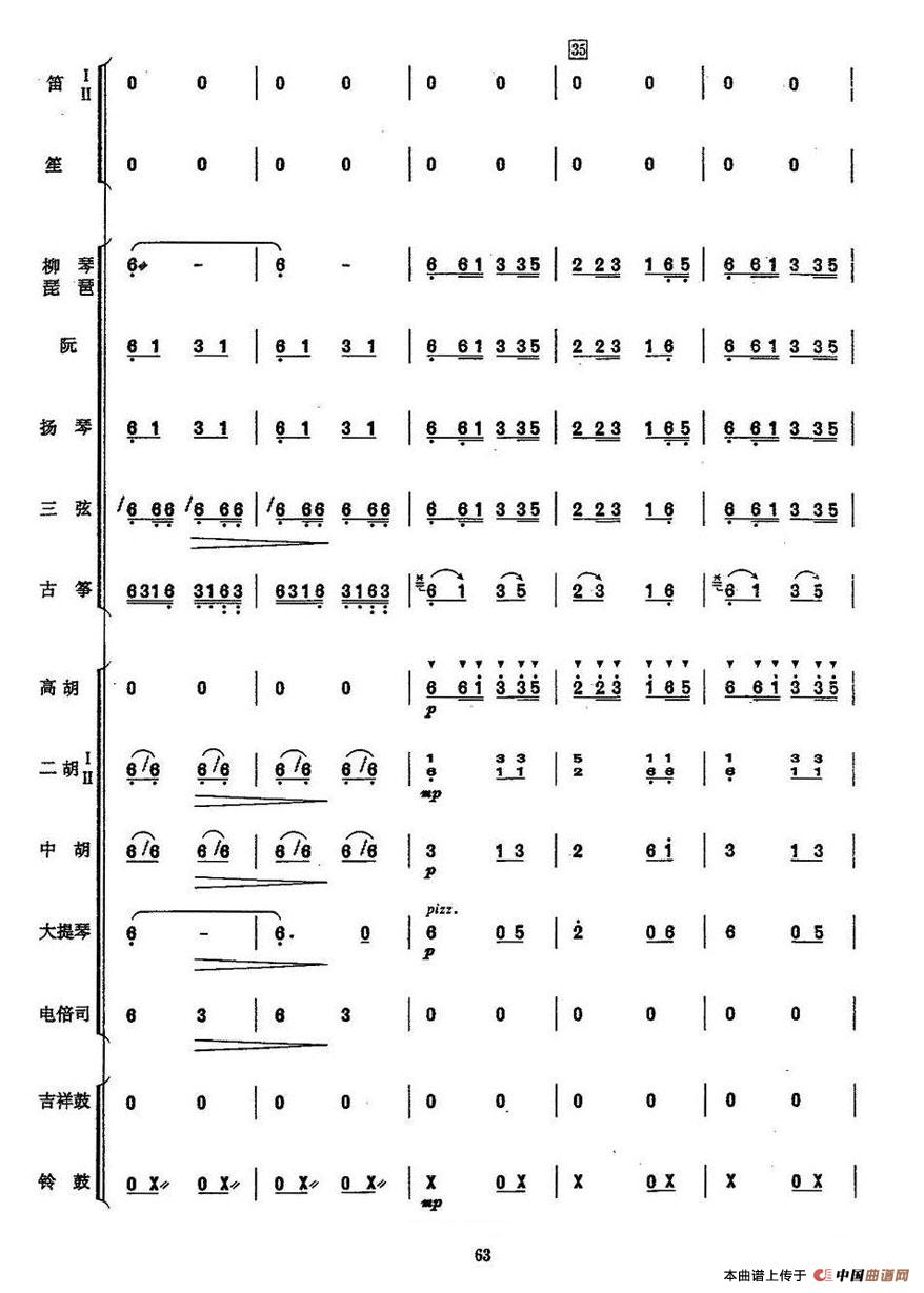 洗衣歌（民乐合奏总谱）