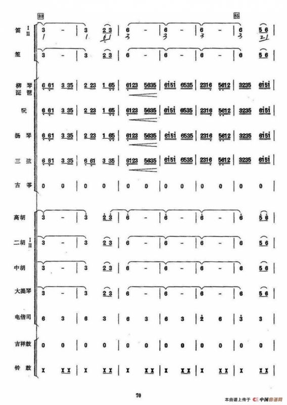 洗衣歌（民乐合奏总谱）