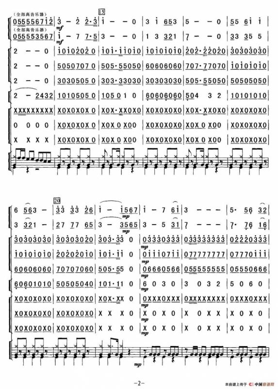 咱当兵的人（总谱）