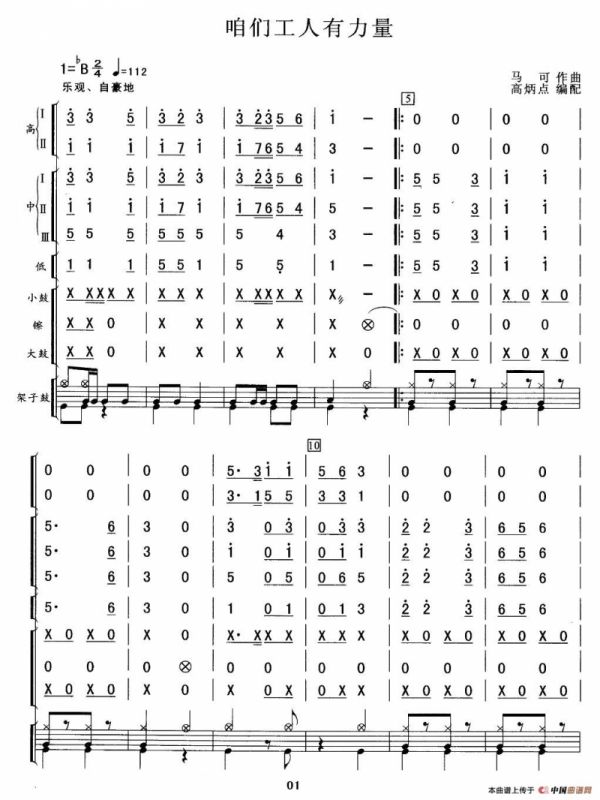 咱们工人有力量（总谱）