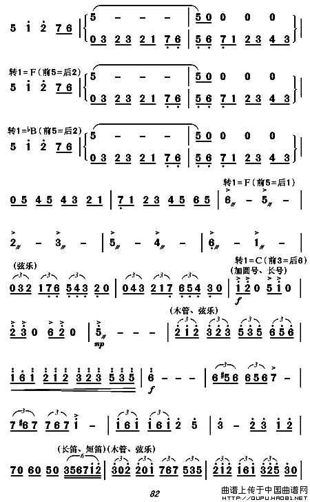 现代舞剧《白毛女》全剧主旋律乐谱之第四场 盼东方出红日