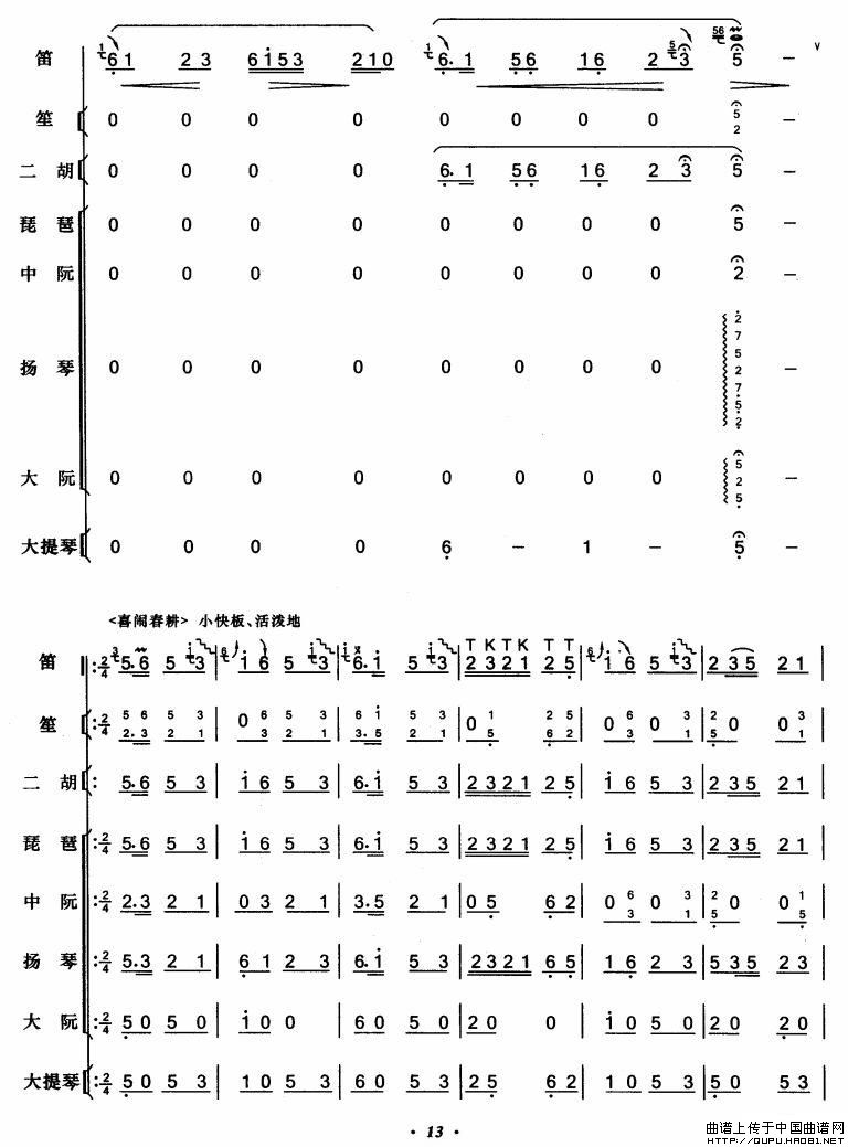 枣园春色（笛子+伴奏总谱）