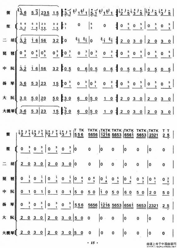 枣园春色（笛子+伴奏总谱）