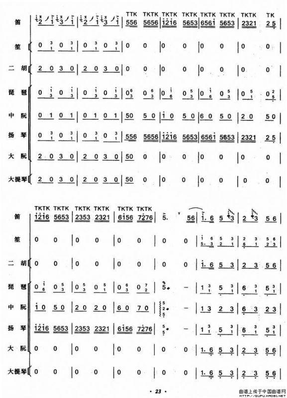 枣园春色（笛子+伴奏总谱）