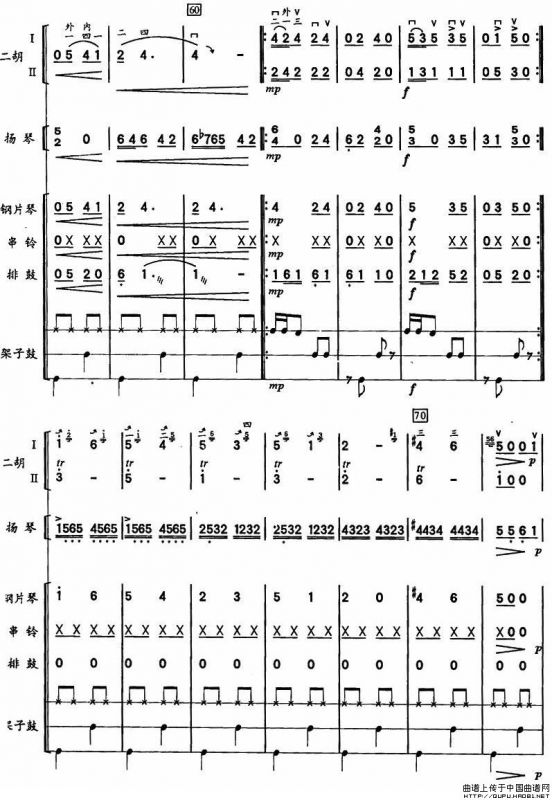 彝河踏浪（二胡、击打乐与人声组合）