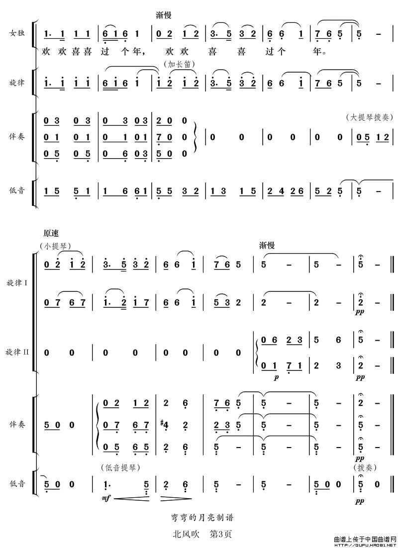 北风吹（乐队总谱缩编版）