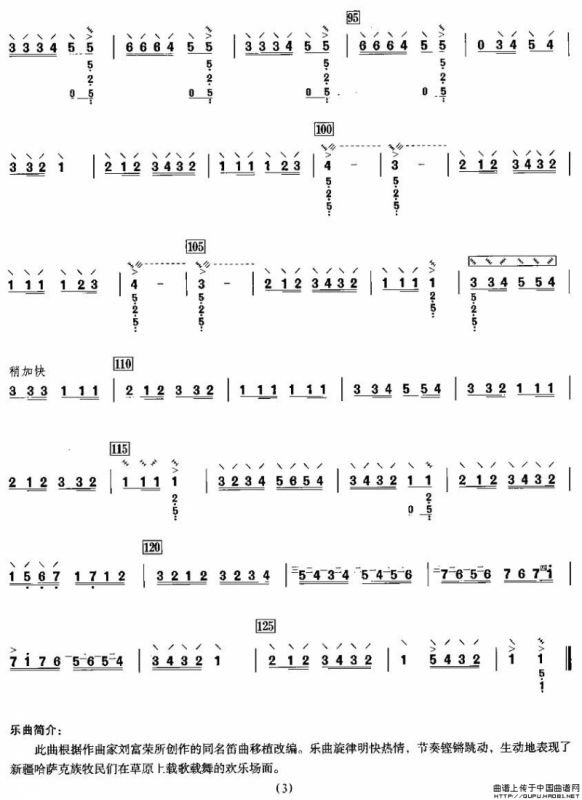 草原欢歌（阮谱）