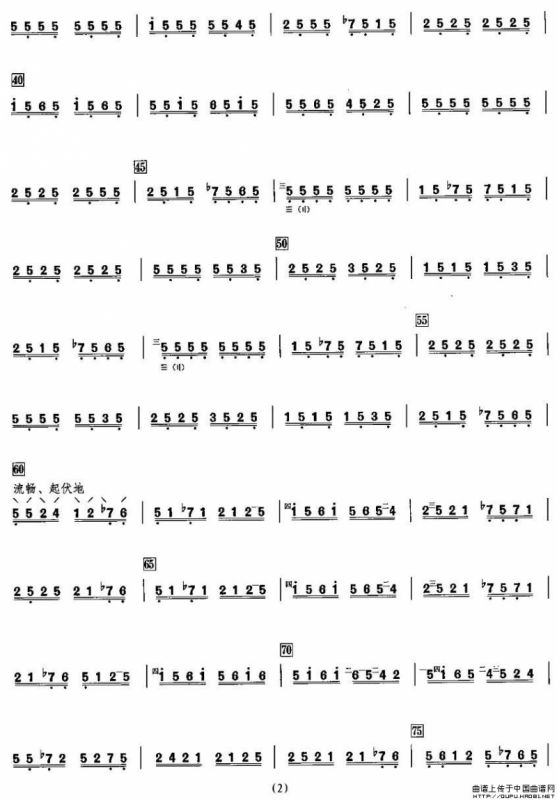 延河晨曲（阮谱）