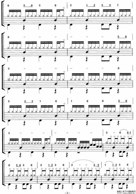 骏马奔驰保边疆（摇滚乐鼓谱）