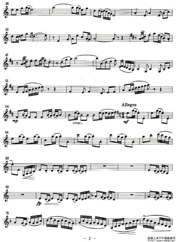 边疆的田野（单簧管）