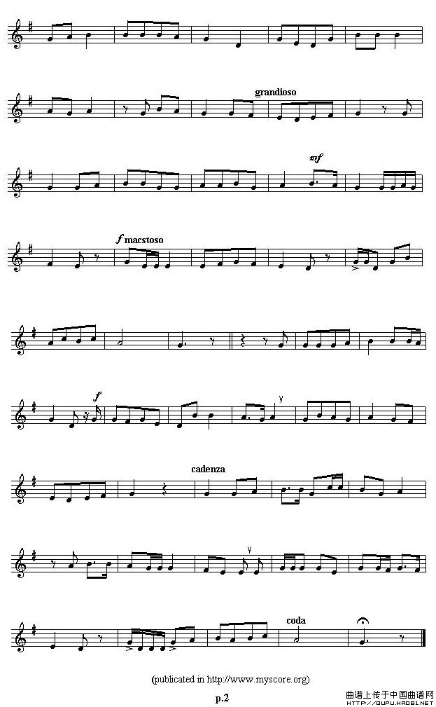 各国国歌主旋律：卢旺达（Arfica Anthem sheet musec:Rwanda）