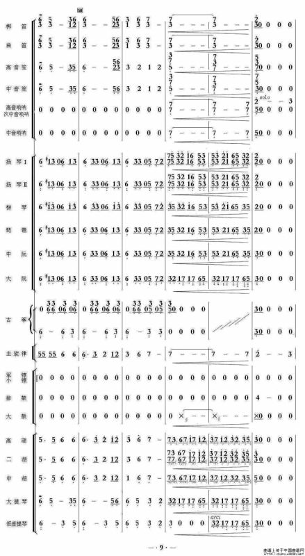 好日子（民乐合奏总谱、简谱）