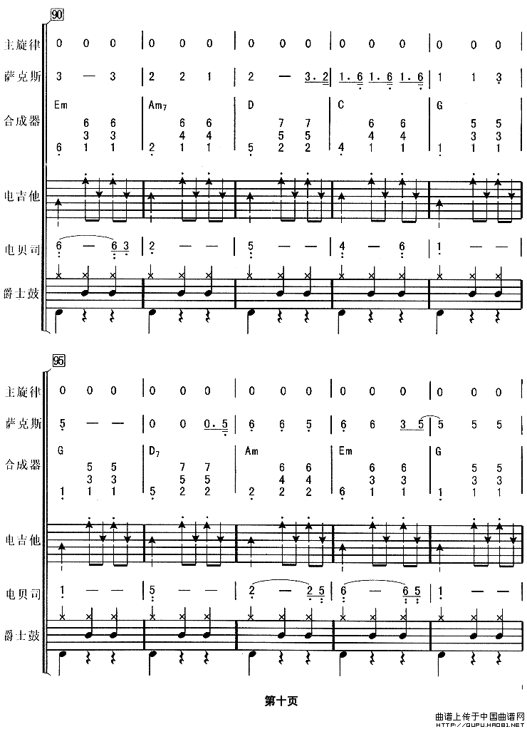 真心英雄（华尔兹、电声乐队总谱）