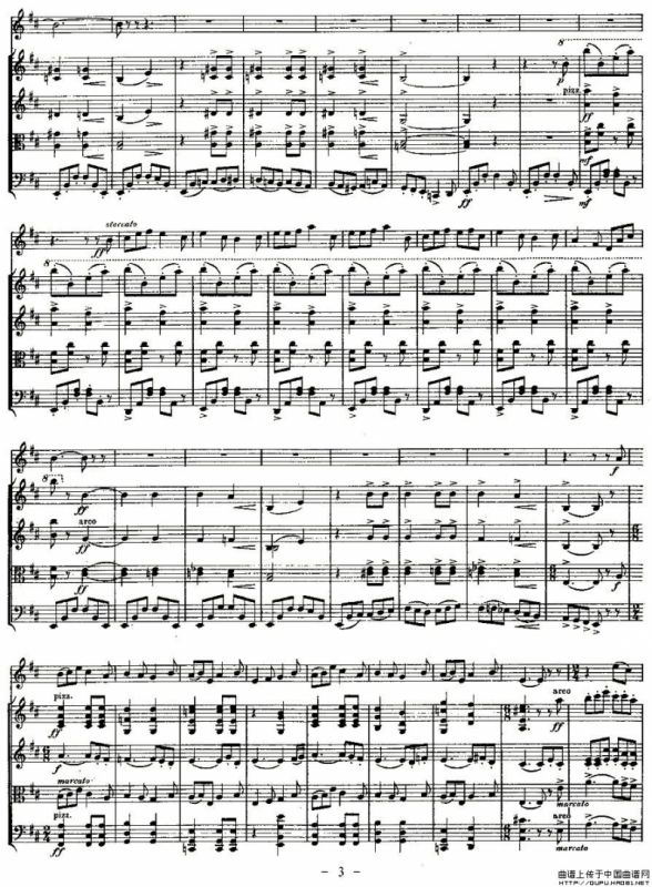 QUINTET.No3.（双簧管+弦乐五重奏第三乐章、总谱）