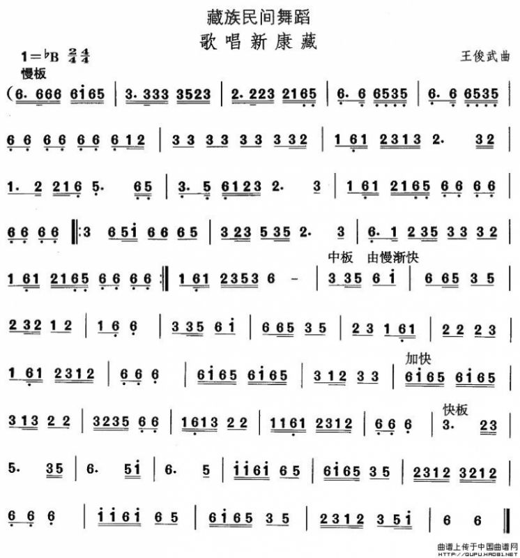 中国民族民间舞曲选（七)藏族舞蹈：歌唱新康）