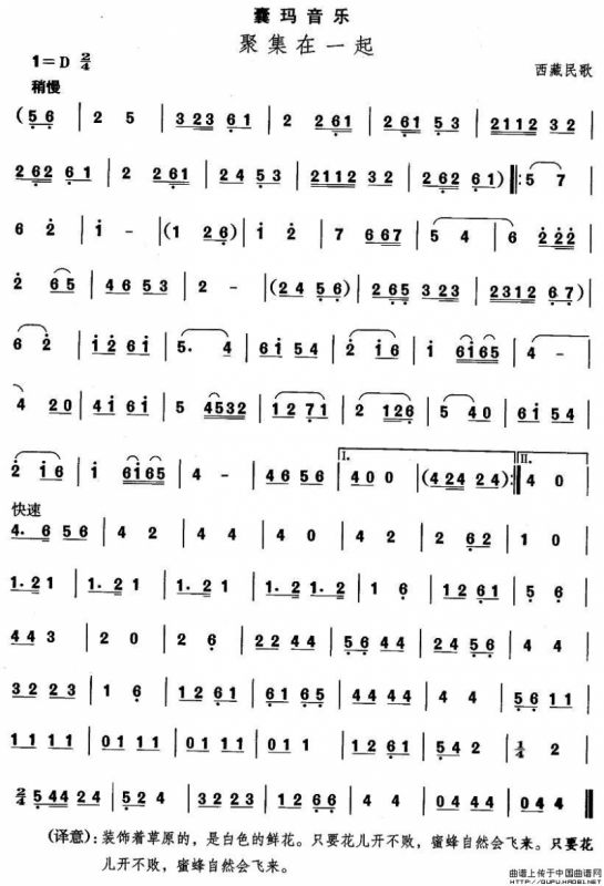 中国民族民间舞曲选（（七）藏族舞蹈：囊玛-聚集在一）