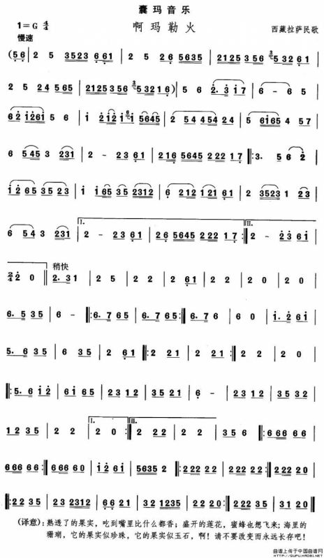 中国民族民间舞曲选（七)藏族舞蹈：囊玛-啊玛勒）