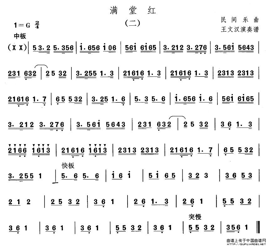 中国民族民间舞曲选（一)东北秧歌：满堂）