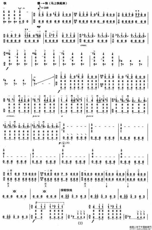 柳琴考级曲目十级：剑器