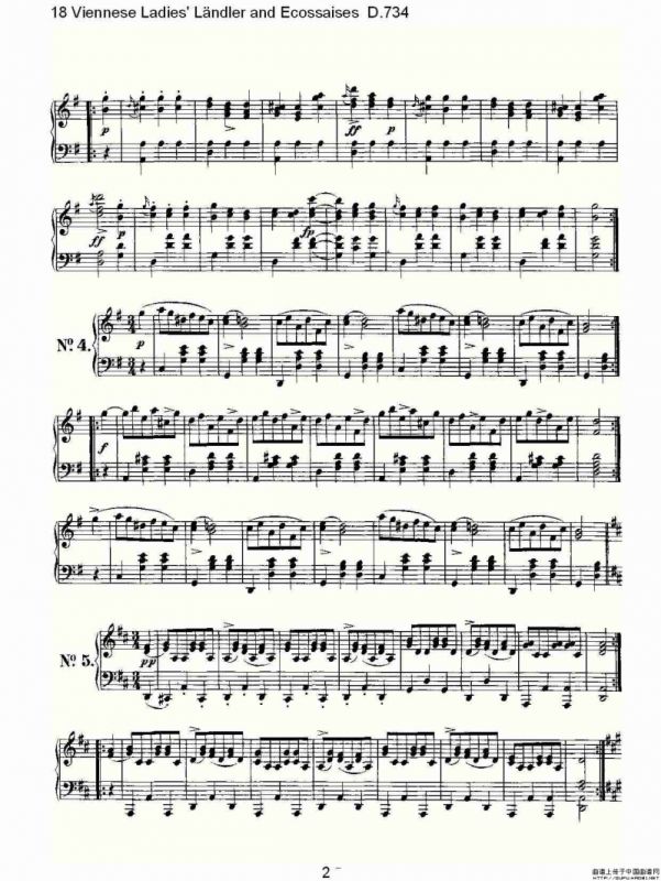 18 Viennese Ladies L?ndler and Ecossaises D.
