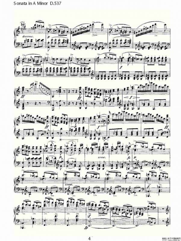 Sonata in A Minor D.537（A小调奏鸣曲D.537）