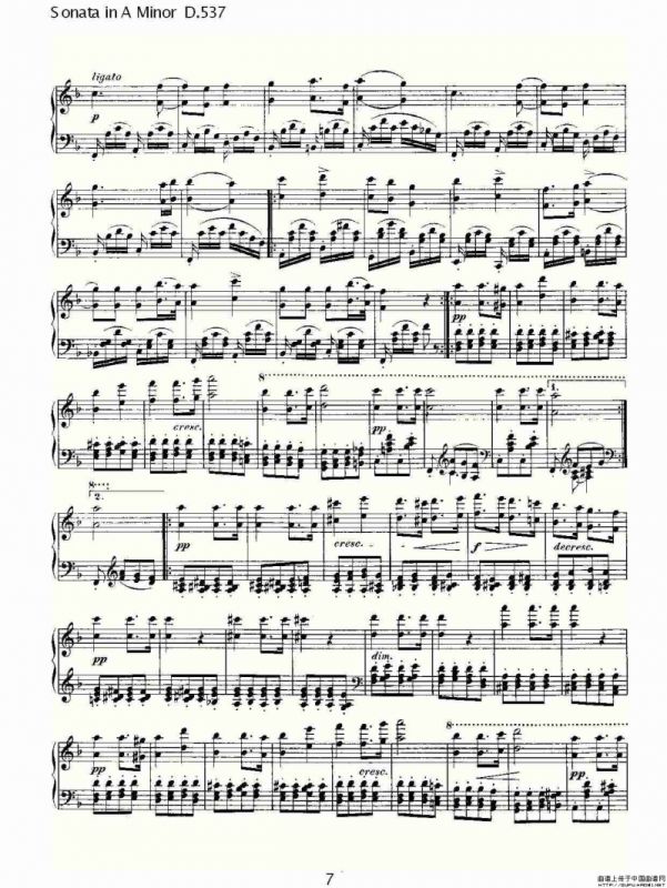Sonata in A Minor D.537（A小调奏鸣曲D.537）