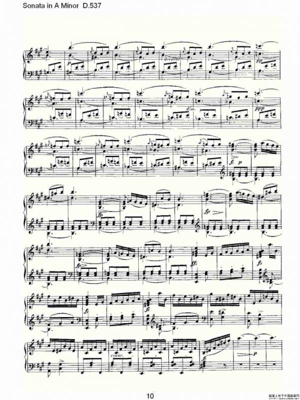 Sonata in A Minor D.537（A小调奏鸣曲D.537）