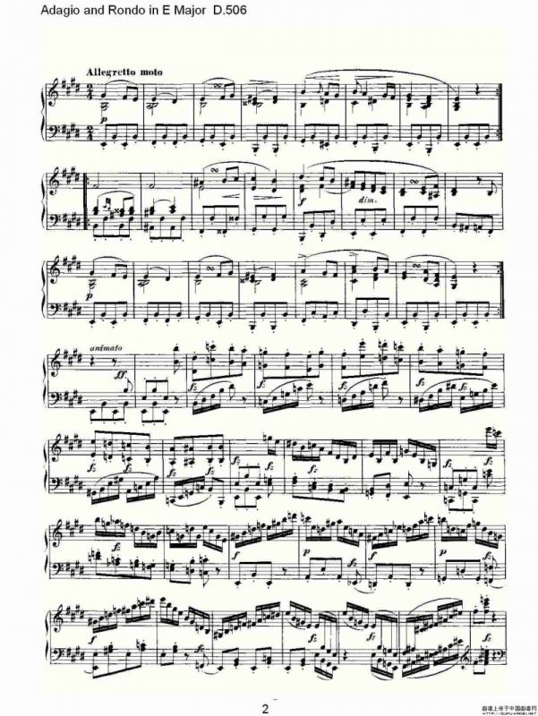 Adagio and Rondo in E Major D.506（E大调柔板回旋曲 D.506）