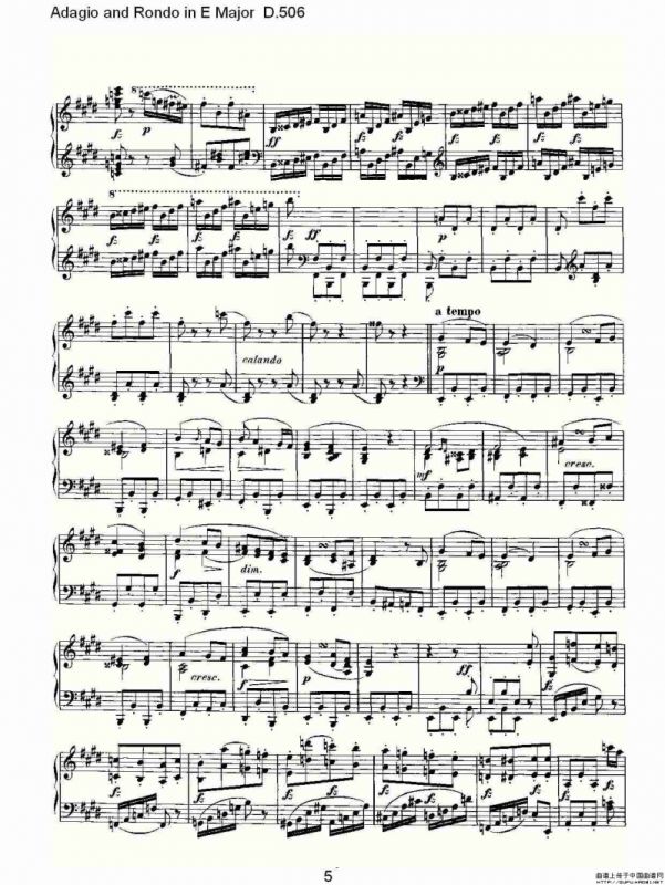 Adagio and Rondo in E Major D.506（E大调柔板回旋曲 D.506）