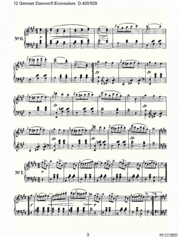 12 German Dances/5 Ecossaises D.420/529