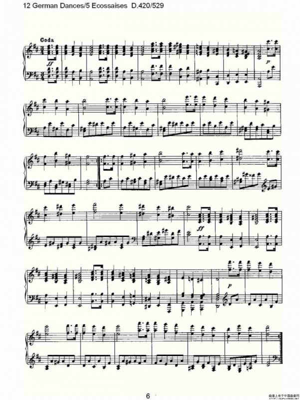 12 German Dances/5 Ecossaises D.420/529