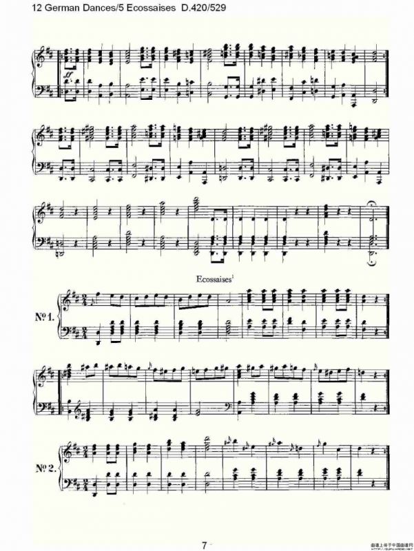 12 German Dances/5 Ecossaises D.420/529