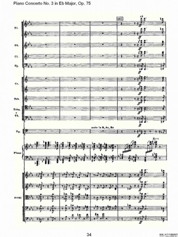 Piano Concerto No.3 in Eb Major, Op.75（Eb大调第三钢琴协奏）