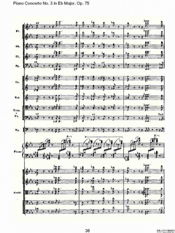 Piano Concerto No.3 in Eb Major, Op.75（Eb大调第三钢琴协奏）