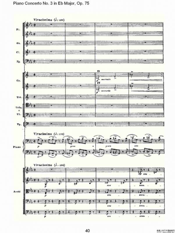 Piano Concerto No.3 in Eb Major, Op.75（Eb大调第三钢琴协奏）