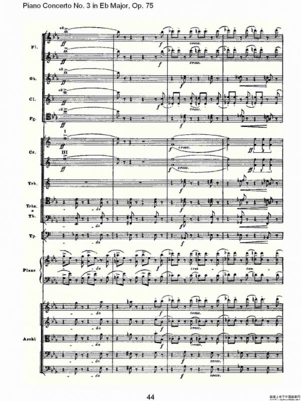 Piano Concerto No.3 in Eb Major, Op.75（Eb大调第三钢琴协奏）