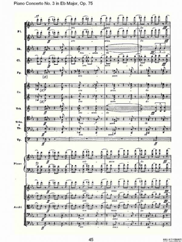 Piano Concerto No.3 in Eb Major, Op.75（Eb大调第三钢琴协奏）